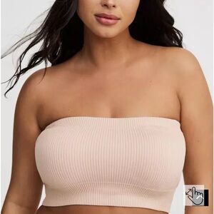 Torrid Peach Ribbed Bandeau